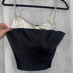 Aritzia Black and Silver Camisole Top
